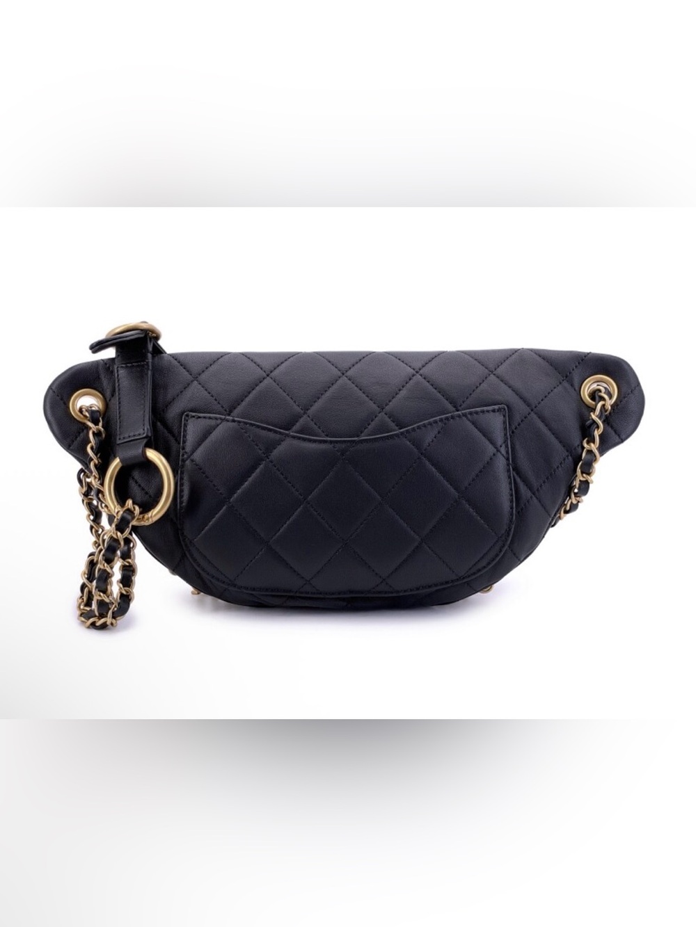 CHANEL All about chains waist belt Black Quilted belt bum bag - Picture 3 of 15